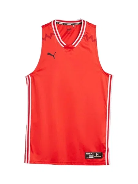 PUMA Tricou funcțional Team Game roșu / negru alb