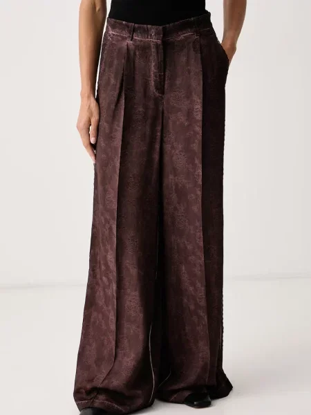 Max&Co. pantaloni pentru femei din vâscoză BALCO maro