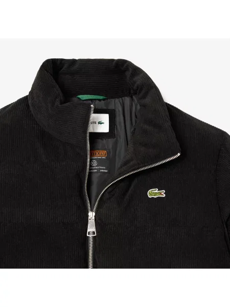 Lacoste Pikowana Kurtka Z Sztruksu czarna