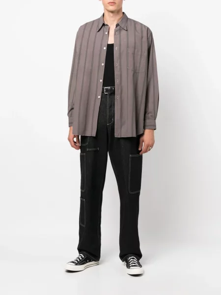 S límcem košile Comme Des Garçons Pre-owned hnědá