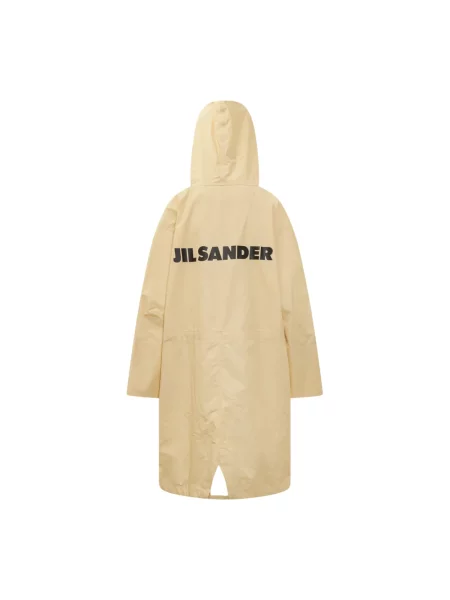 Kurtka Jil Sander z nadrukiem ze sznurkiem żółta
