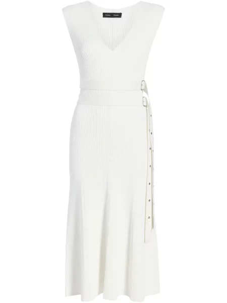 Rochie midi Proenza Schouler până la genunchi de costum alb