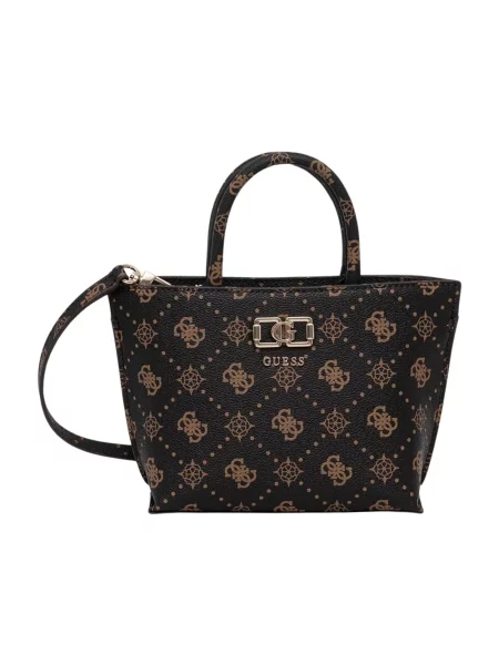 Guess torebka crossbody z imitacji skóry EMELIE brązowa