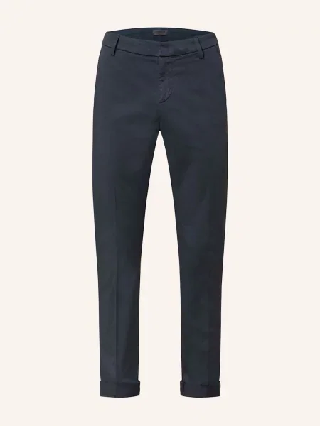 Dondup Chinosy Gaubert Slim Fit blau granatowe