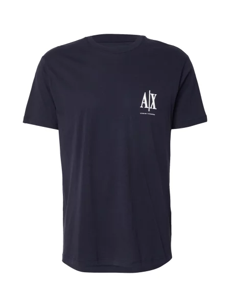 ARMANI EXCHANGE Tricou bleumarin alb