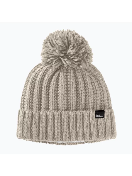 Zimní čepice Jack Wolfskin Highloft Knit dusty grey šedý