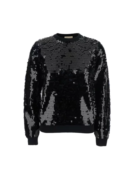 Sweter Semicouture z cekinami wełniany czarny