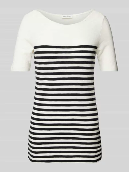 T-shirt o kroju regular fit z czystej bawełny Marc O'polo czarna