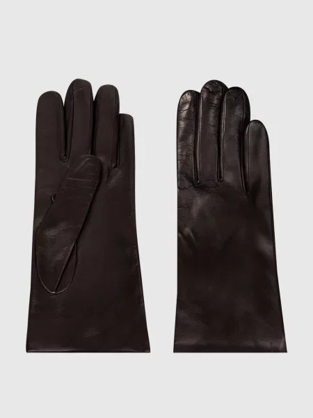 Шкіряні рукавички Sermoneta Gloves коричневі