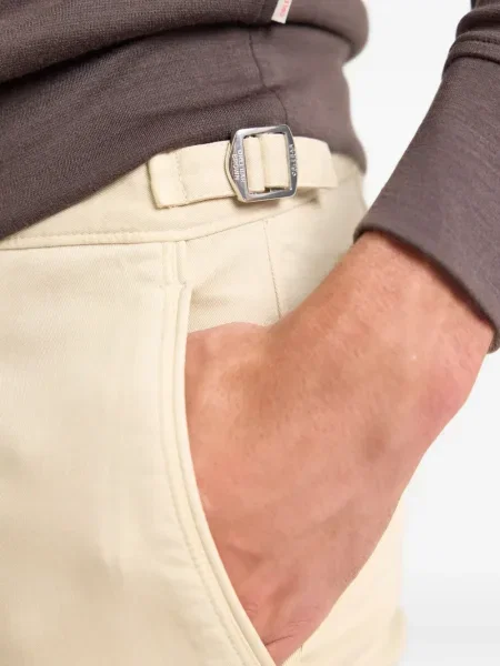 Pantaloni chino Orlebar Brown cu cataramă maro