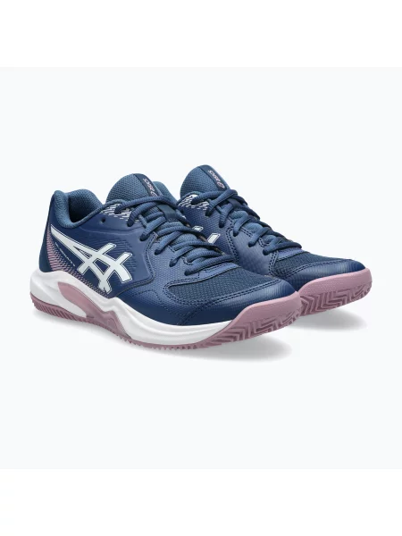 Încălțăminte de tenis pentru femei ASICS Gel-Dedicate 9 Clay W independence blue/white alb