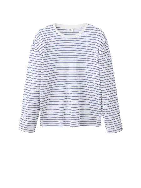 MANGO MAN Tricou Puller albastru alb