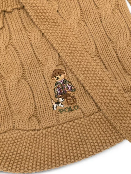 Koszulka polo dziecięca Polo Ralph Lauren brązowa
