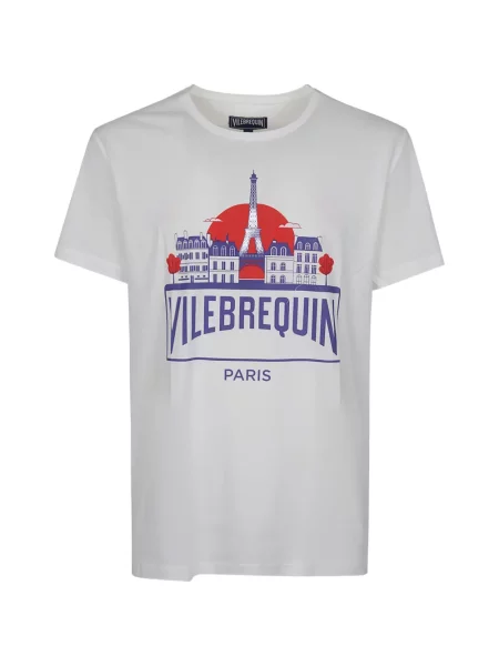 Tricou Vilebrequin cu imagine alb