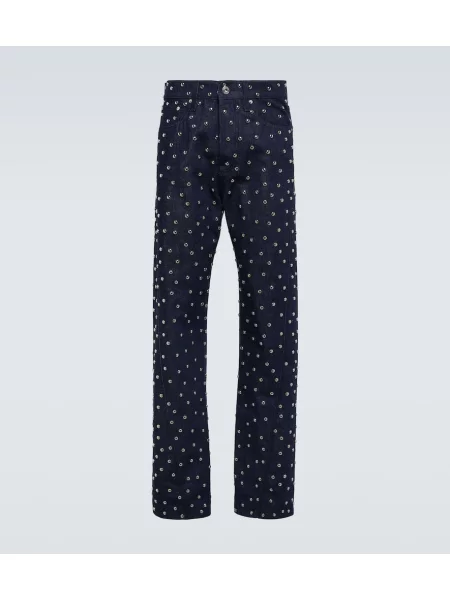 Blugi drepți Lanvin cu tepi albastru