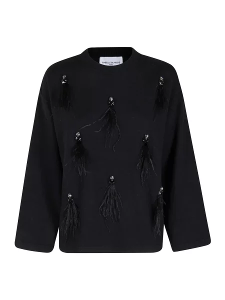 Dzianinowy sweter Isabelle Blanche czarny