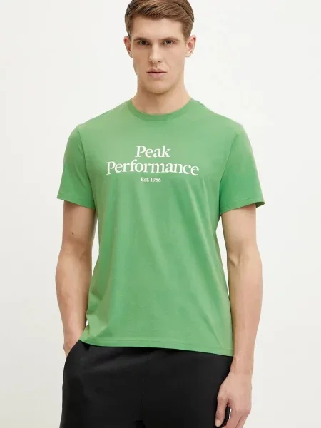 Peak Performance t-shirt z nadrukiem zielony