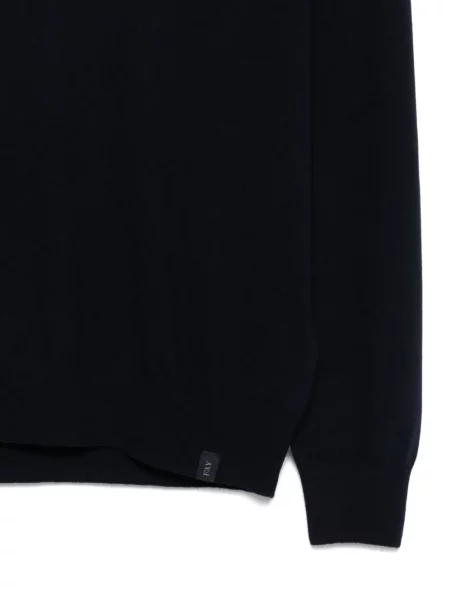 Pulover Fay de lână cu decolteu în V albastru