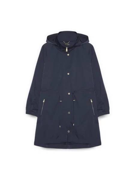 Parka Fiorella Rubino z kapturem niebieska