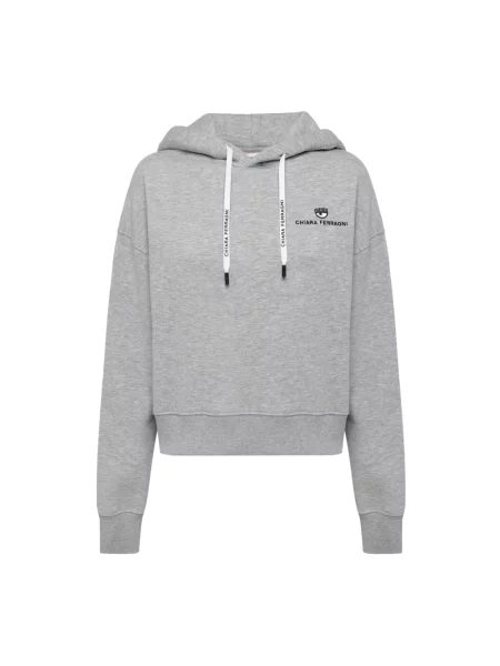 Bluza z kapturem Chiara Ferragni Collection z kapturem z logo szara