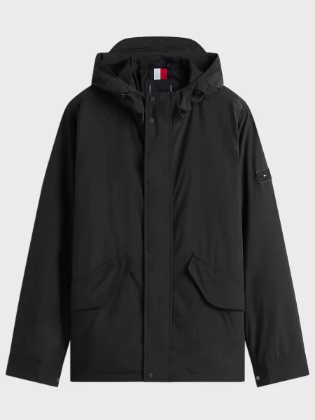 Куртка Tommy Hilfiger с капюшоном черная