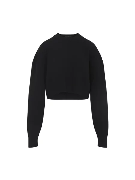 Sweter Tom Ford z kaszmiru z nadrukiem o skróconej długości czarny