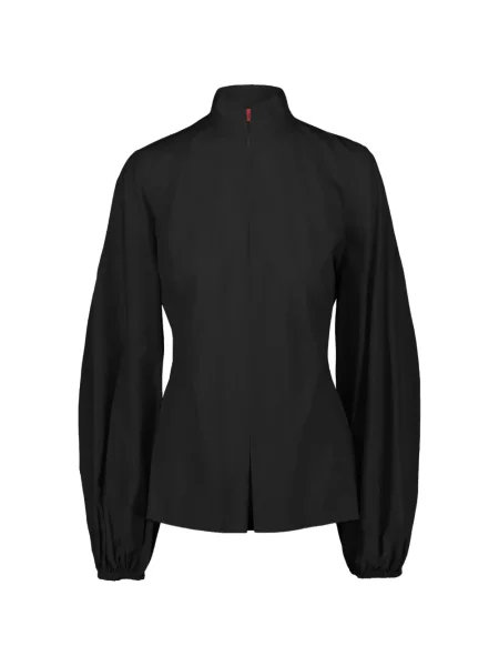 Cămașă Thelatest cu guler înalt negru