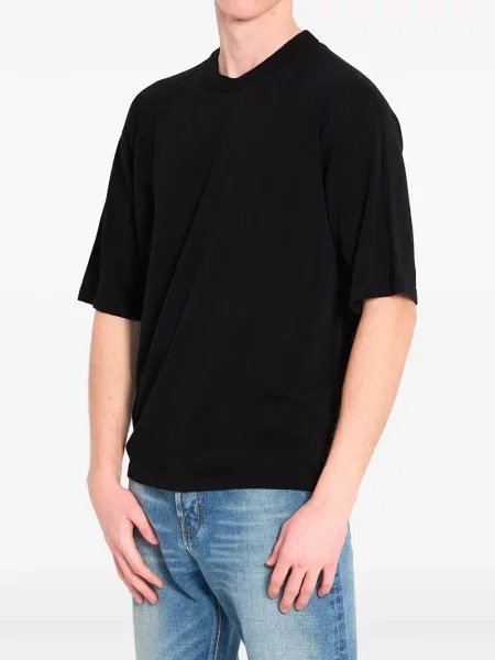 Tricou Roberto Collina cu nervuri negru