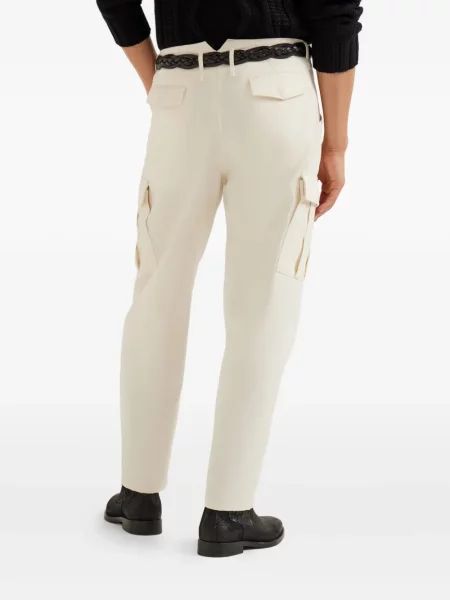 Pantaloni cargo Brunello Cucinelli alb