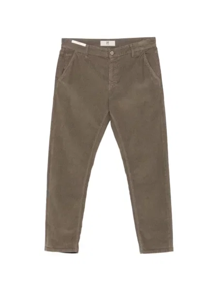 Pantaloni Pt Torino de catifea cord conici maro