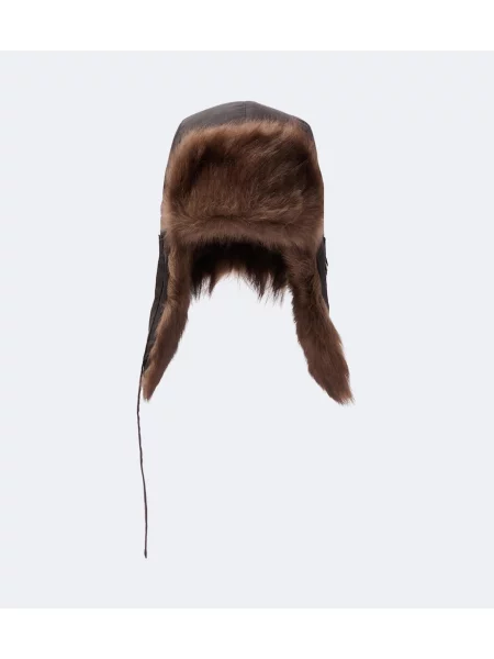 Căciulă Lemaire din piele de oaie negru