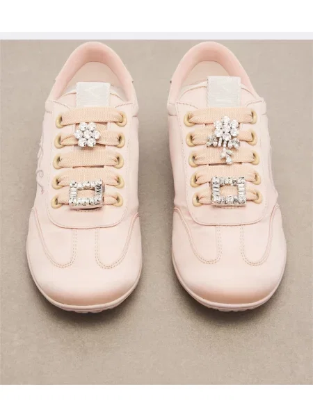 Sneakerși Roger Vivier din satin roz