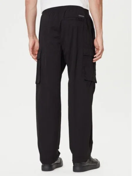 Calvin Klein Jeans nadrág férfi cargo fekete