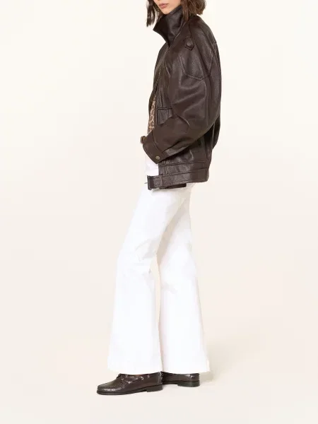 7 For All Mankind Dżinsy Z Rozszerzanymi Nogawkami Dojo Tailorless weiss białe