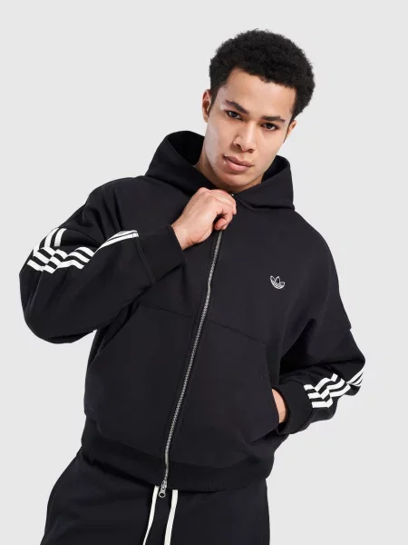 Adidas Bluza Rozpinana Z Kapturem Signature czarna