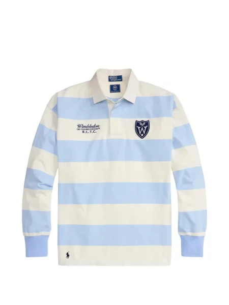 Șapcă Polo Ralph Lauren de mătase cu dungi cu cataramă albastru