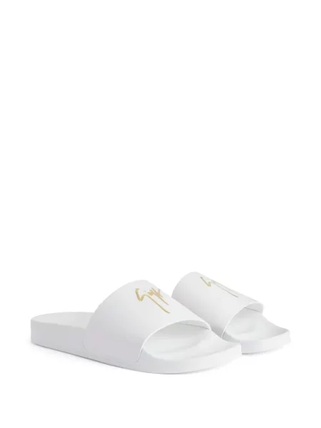 Papuci Giuseppe Zanotti din piele alb