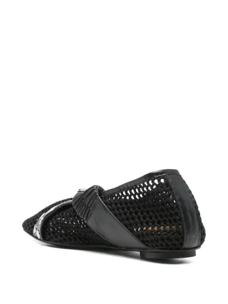 Baleríny Toga Pulla s přezkou se síťovinou černé