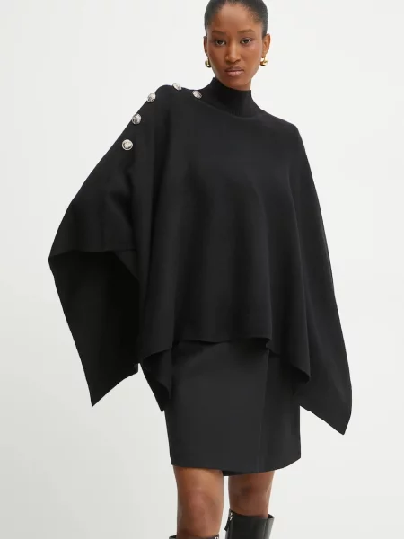 Morgan poncho călduros negru