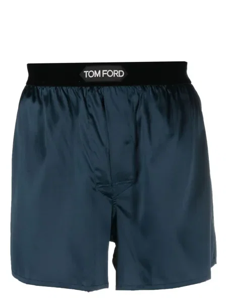 Boxeri Tom Ford din satin albastru