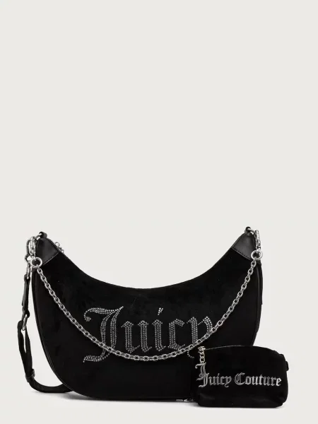 Juicy Couture geantă crossbody pentru femei de velur KIMBERLY negru