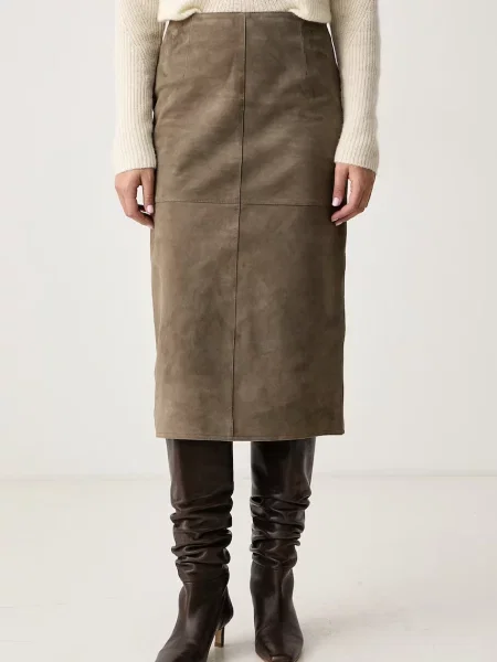 Weekend Max Mara sukně semišová WKDPALMI zelené