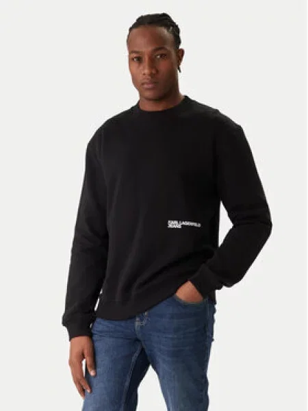 KARL LAGERFELD JEANS Sweater majica DIGITIZED KARL azur / siva bijela crna