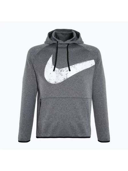 Férfi pulóver Nike Therma-FIT Fitness black/heather/black/white Therma-FIT Fitness fehér