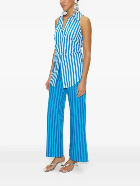 Pantaloni Simon Miller din poplin albastru