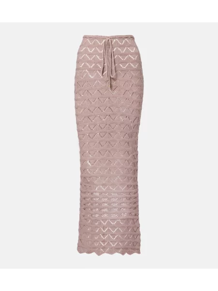 Fusta maxi Bananhot tricotate roz