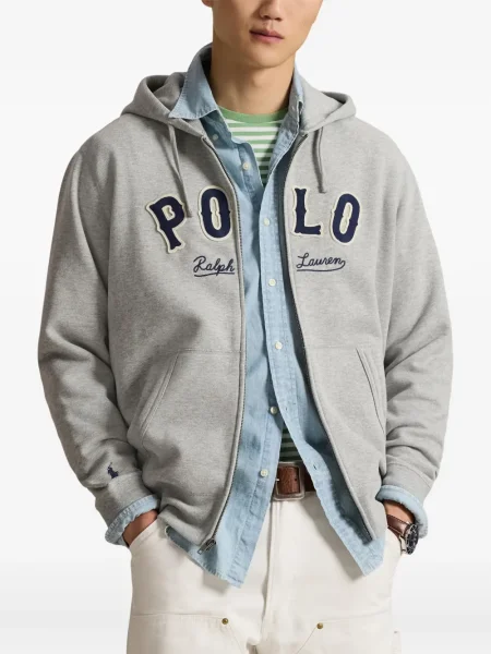 Dlouhá pruhovaná s límcem kšiltovka Polo Ralph Lauren modrá