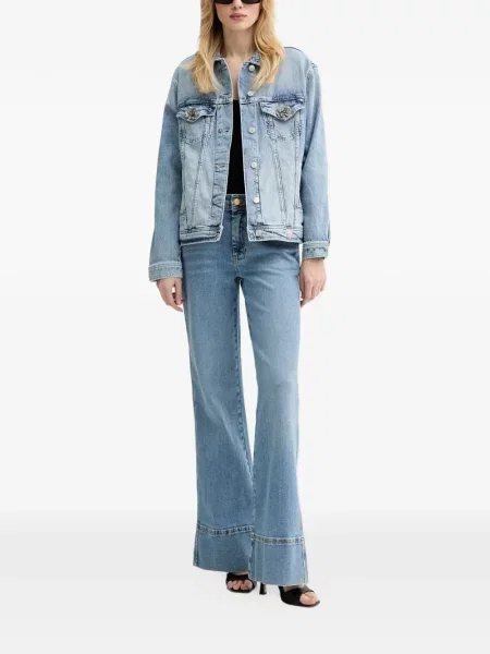 Geacă de blugi Guess cu model floral albastru