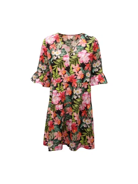 Wielobarwność sukienka Sundek garniturowa czarna