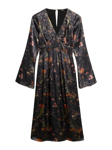 Superdry & Co Rochie ocru / auriu / verde deschis negru